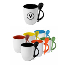 12Oz Ceramic Cup With Spoon