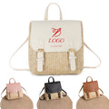 Eco-Friendly Straw Woven Handbag Backpack