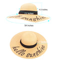 Womens Sun Straw Hat Wide Brim