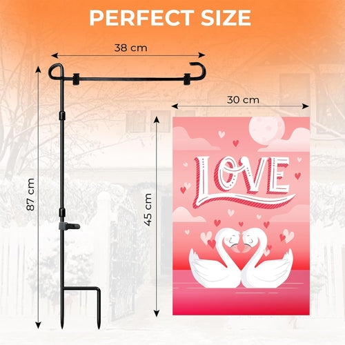 12" x 18" Double-Sided Garden Flag With Stand