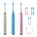 USB Rechargeable Electric Toothbrush with 3 Brush Heads