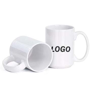 15Oz Sublimation White Coffee Mugs