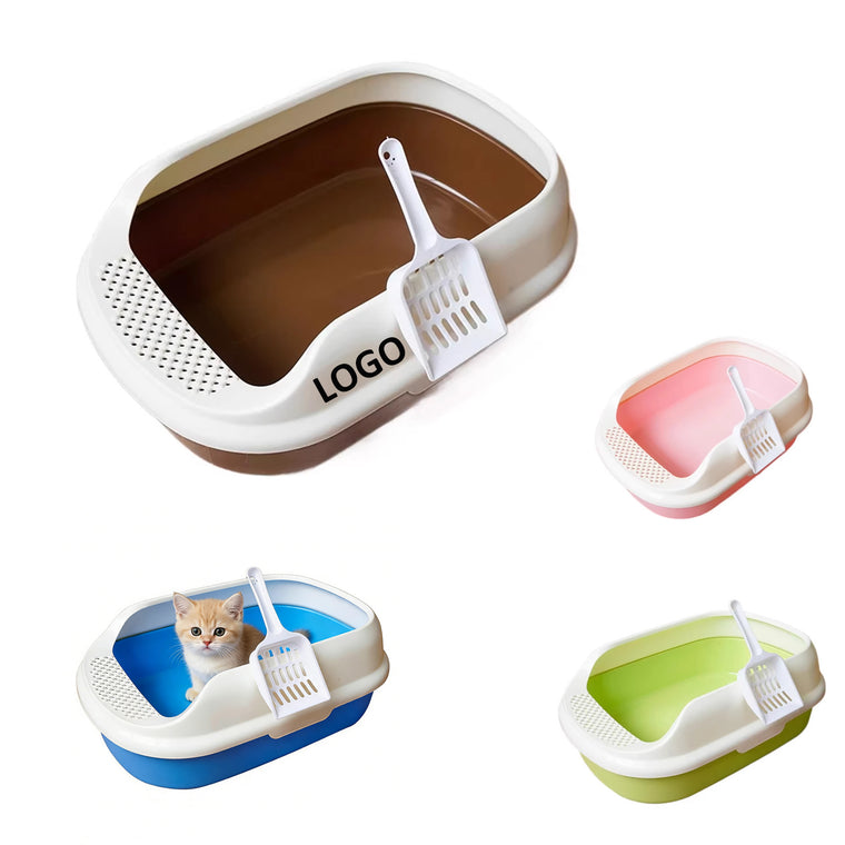 High-Sided Open-Top Cat Litter Box