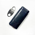 Leather Cigar Case With Cigar Cutter