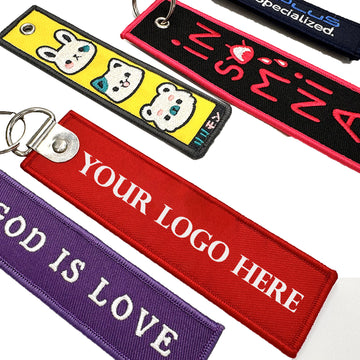 High Density Embroidery Keychain