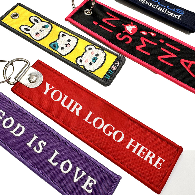 High Density Embroidery Keychain