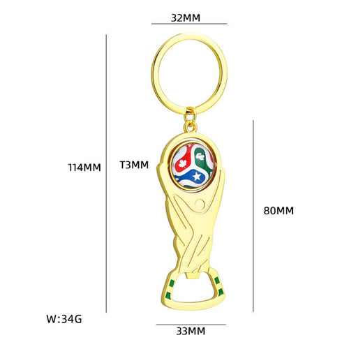 2-In-1 Keychain With Bottle Opener For 2026 Fifa World Cup