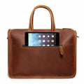 Men'S Cowhide Shoulder Handheld Laptop Briefcase