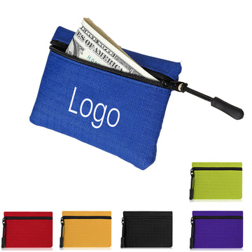 Mini Canvas Zipper Coin Pouch