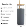 17 Oz. Glass Tumbler w/Silicone Sleeve & Straw