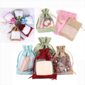Transparent Window Hemp Rope Bundle Drawstring Bag