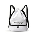 Lightweight Drawstring Gym Sack With Shoe Compartment
