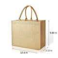 Large Jute Burlap Gift Tote Bag