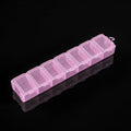 Seven-Compartment Transparent Pill Case