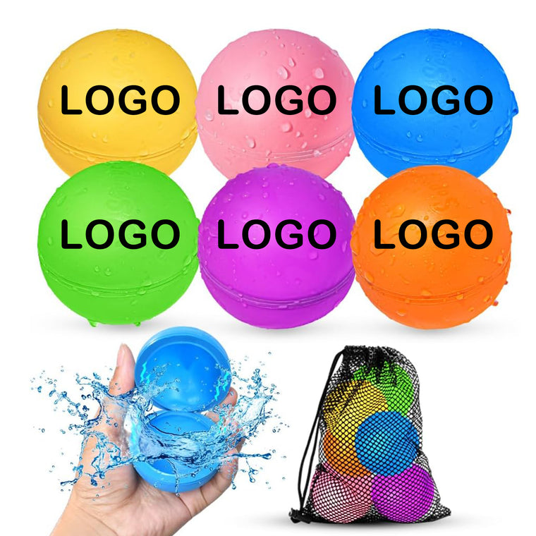 6 Self-Sealing Reusable Water Balloons Set with Bag