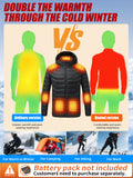 USB Rechargeable 15 Heating Zones Heated Hooded Coat