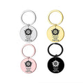 Stainless Steel Metal Round Brand Keychain