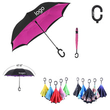 Inversion Auto Open Umbrella W/ C-Shape Handle