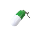 Capsule Shaped Pill Box With Key Ring