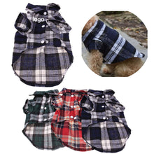 Pet Clothing Checkered Shirt