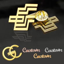 Elegant Hollow Out Polished Metal Badge Lapel Pin