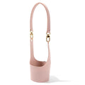 Pu Leather Cup Holder Sleeve With Adjustable Strap