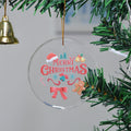 Clear Acrylic Ornaments With Holiday Designs