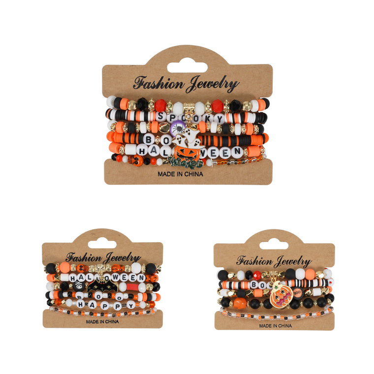 Halloween Beaded Bracelet