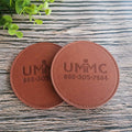 Customized Circular PU Coasters with Embossing