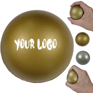 Golden Stress Reliever Ball Metallic Gold Or Silver