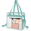 Clear PVC Stadium Tote Bag with Zipper