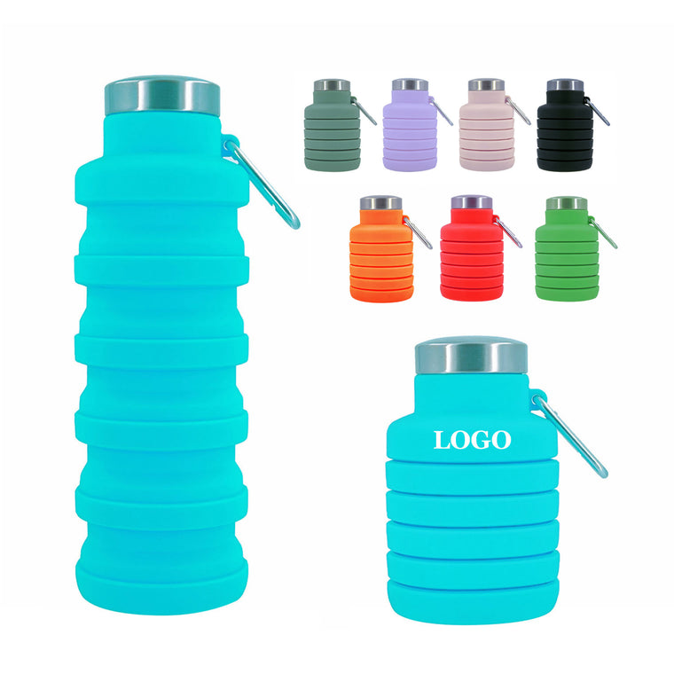 16oz Foldable Silicone Water Bottle