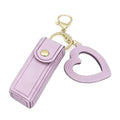 Lipstick Holder Keychain With Heart Mirror