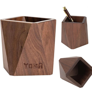 Wood Pen Holder Cups