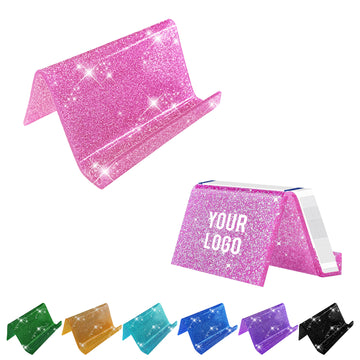 Glitter Business Card Display Stand Holder