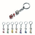 Dried Flower Glass Bottle Pendant Keychain