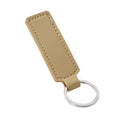 Rectangular Pu Leather Keyring With Metal Ring