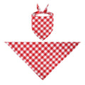 Polyester Checked Pet Bandana - Bib