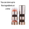 Stackable 5 Layers Salt and Pepper Grinder Set For Camping