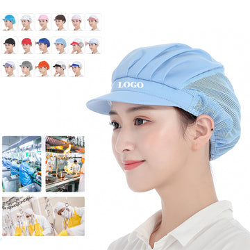 Unisex Kitchen Working Catering Elastic Half Mesh Cap
