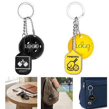 Creative Metal Pickleball Keychain