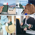 RFID Blocking Leather Travel Wallet Passport Holder