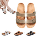 Adjustable Buckle Flat Cork Sandals