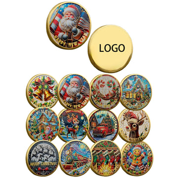 Custom Christmas Themed Commemorative Coin Challenge Coin