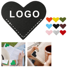 Page Corner Leather Heart Bookmark For Reading