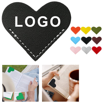 Page Corner Leather Heart Bookmark For Reading