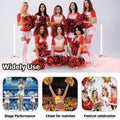 Premium Metallic Cheer Pom Poms With Baton Handle