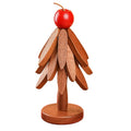 Wooden Christmas Tree-Shaped Cup Coaster For Christmas Gift