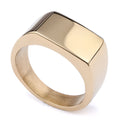 Rectangular Titanium Steel Ring