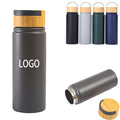 17 oz Double Wall Stainless Steel Water Bottle with Bamboo Lid
